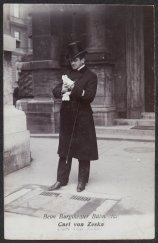 Verlag Gebrüder Kohn: Beim Burgtheater-Bühnentürl Carl von Zeska, um 1907, Theatermuseum Inv. Nr.: FS_PP257102alt