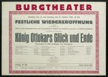 Abb. 4 / Theaterzettel zur Premiere von König Ottokars Glück und Ende, 1955