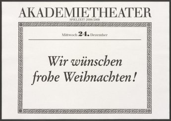 Abb. 9 / Theaterzettel für Heiligabend, 2008