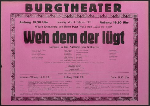 Abb. 5 / Theaterzettel einer Abänderung, 1961