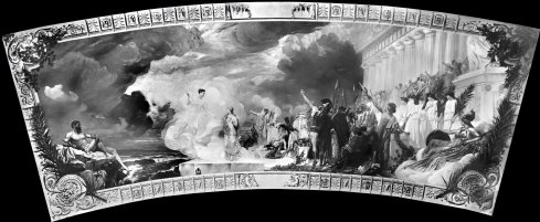 Deckengemälde IPHIGENIE IN AULIS 