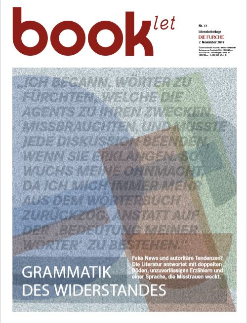 Cover von booklet, die Literaturbeilage der Wochenzeitung Die Furche 