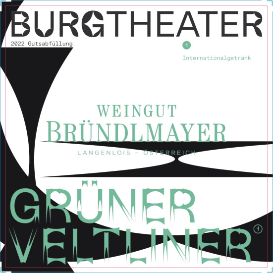 Etikett des Burgtheater Wein Grüner Veltiner