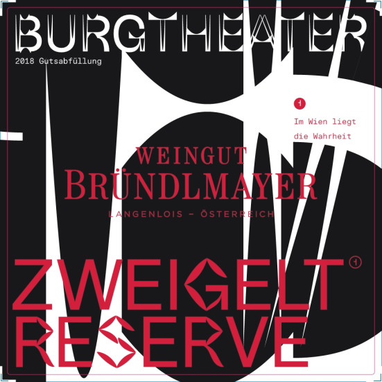 Etikett des Burgtheater Wein Zweigelt