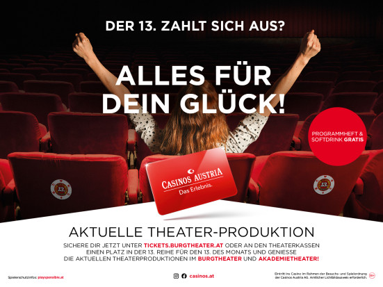 Casinos Austria Plakat: Aktion zur 13. Reihe 