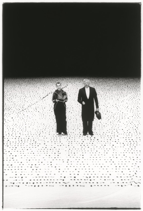 Uraufführung Ein Sportstück von Elfriede Jelinek, Regie: Einar Schleef, Burgtheater 1998